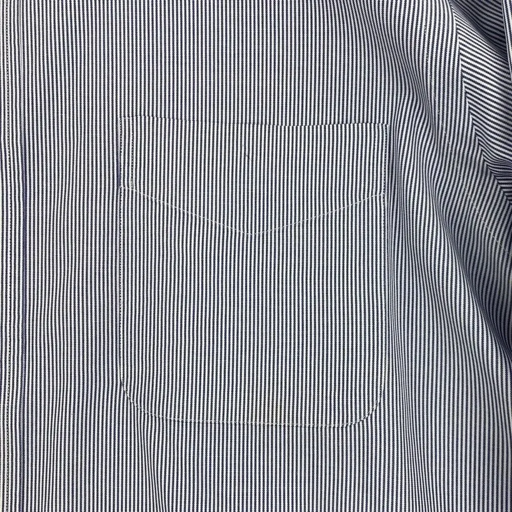 Ralph Lauren Polo Shirt Mens 17 Blue Striped Button Up Long Sleeve Classic Fit